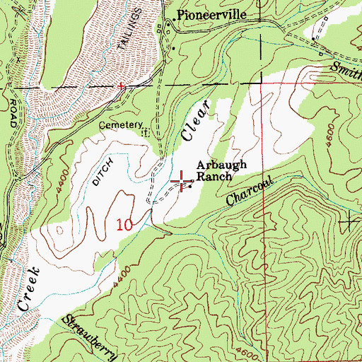 Topographic Map of Arbaugh Ranch, ID