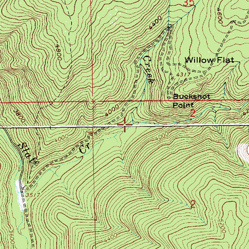 Topographic Map of Basin Creek, ID