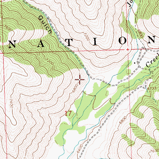 Topographic Map of Bear Gulch, ID