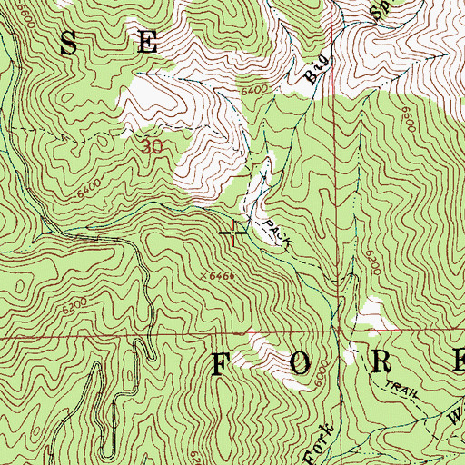 Topographic Map of Big Spring Creek, ID