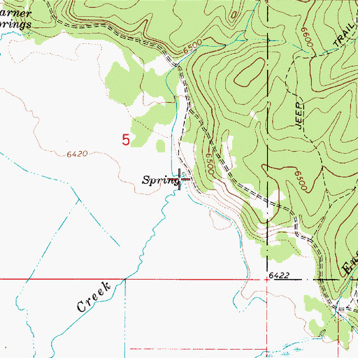 Topographic Map of Canyon Creek, ID