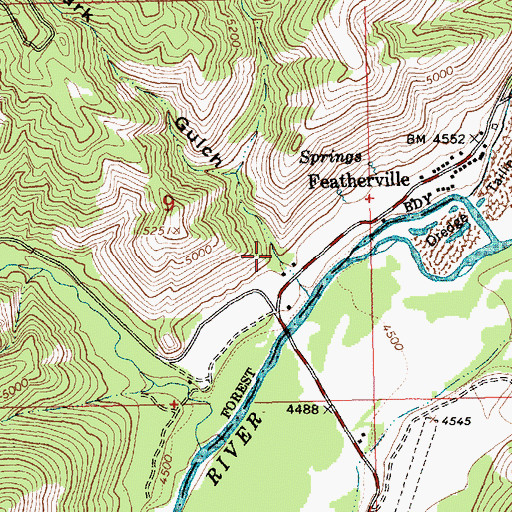 Topographic Map of Clark Gulch, ID