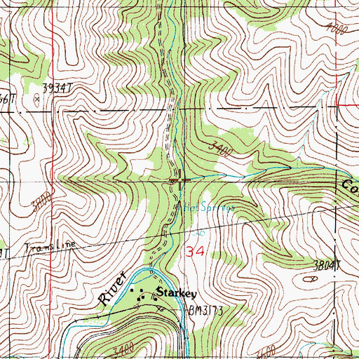 Topographic Map of Cold Spring Gulch, ID