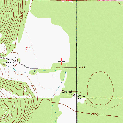 Topographic Map of Curtis Creek, ID