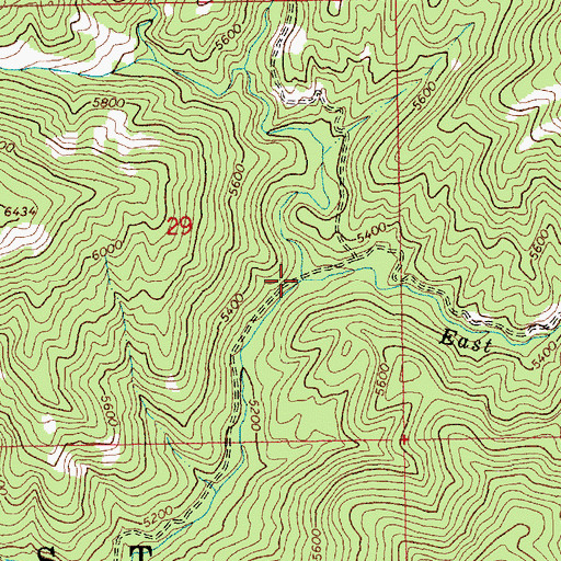 Topographic Map of East Fork Smith Creek, ID