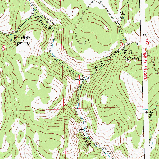 Topographic Map of F S Spring Creek, ID