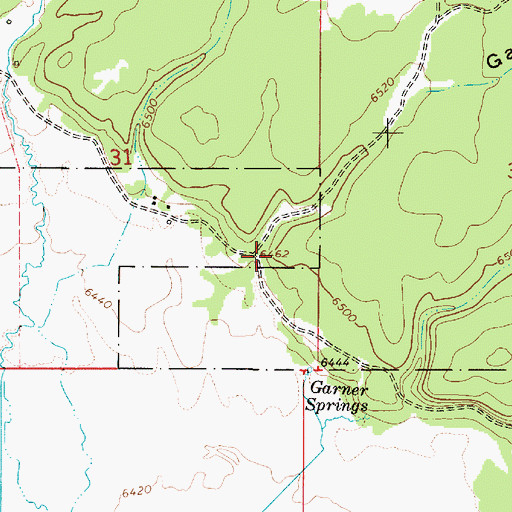 Topographic Map of Garner Canyon, ID