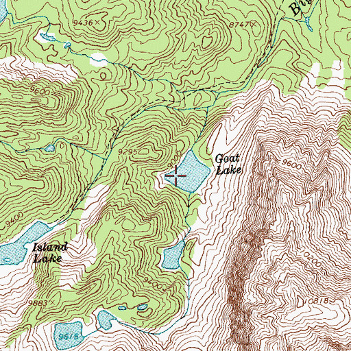 Topographic Map of Goat Lake, ID
