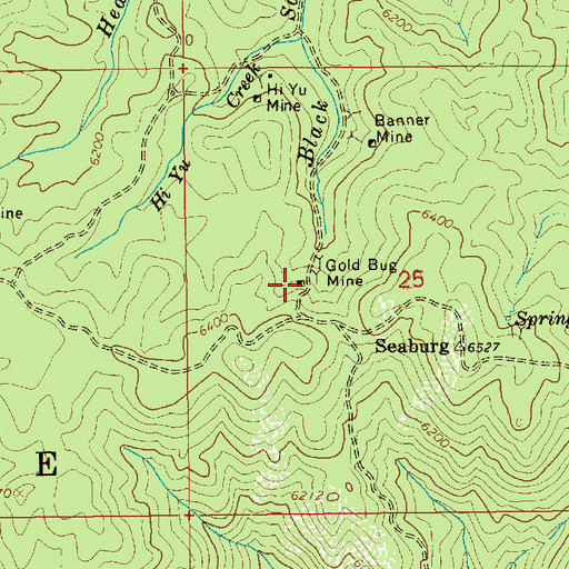 Topographic Map of Gold Bug Mine, ID