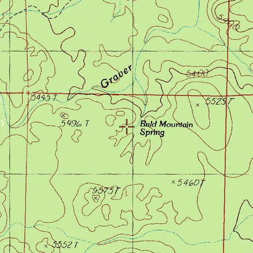 Topographic Map of Bald Mountain Spring, AZ