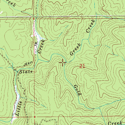Topographic Map of Greek Creek, ID