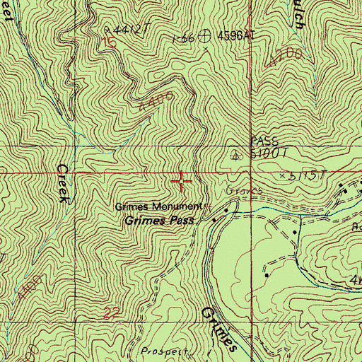 Topographic Map of Grimes Monument, ID