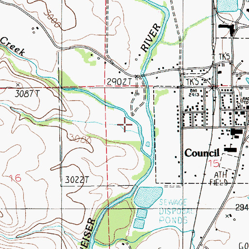 Topographic Map of Hornet Creek, ID