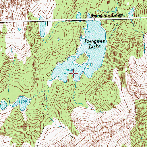Topographic Map of Imogene Lake, ID