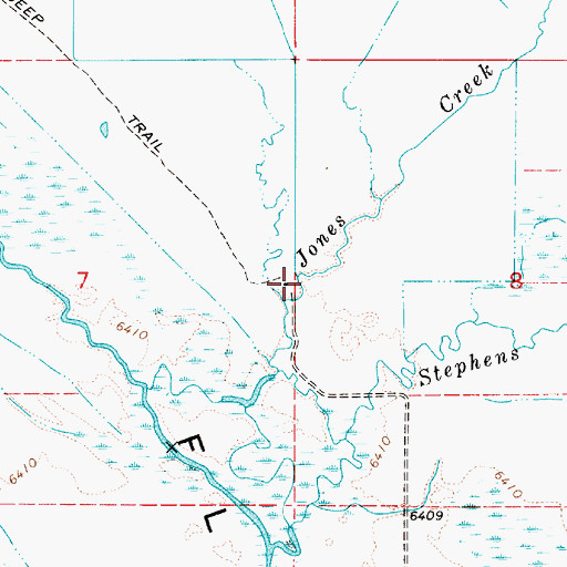Topographic Map of Jesse Creek, ID