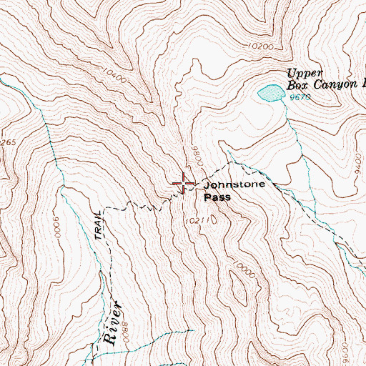 Topographic Map of Johnstone Pass, ID