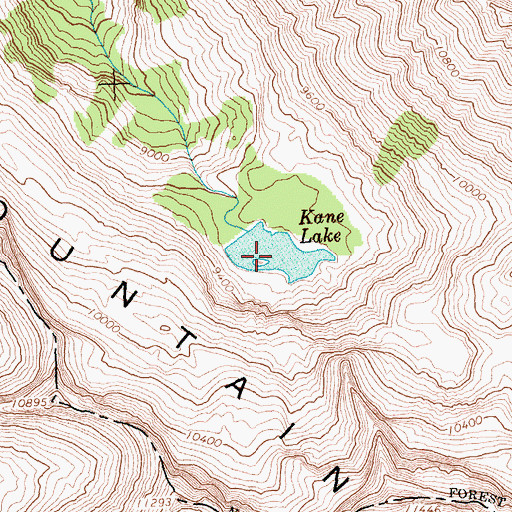 Topographic Map of Kane Lake, ID