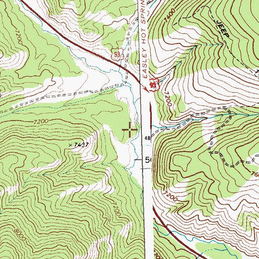 Topographic Map of King Creek, ID