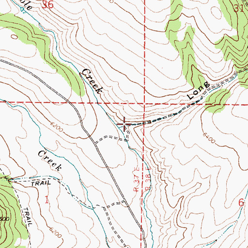 Topographic Map of Long Gulch, ID