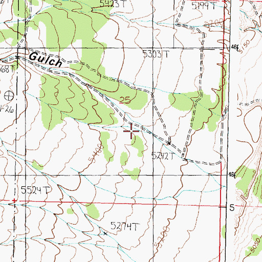 Topographic Map of Mineral Gulch, ID
