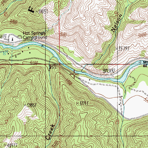 Topographic Map of Nelson Creek, ID