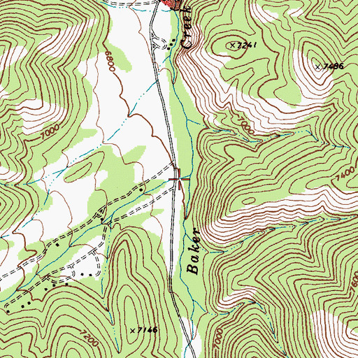 Topographic Map of Newman Creek, ID