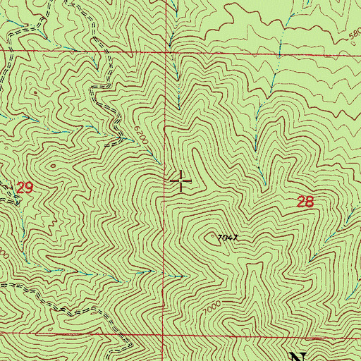 Topographic Map of Scotty Spring Mine, AZ