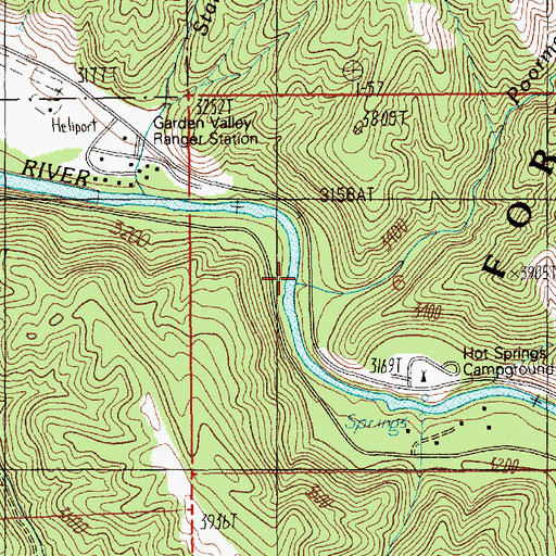 Topographic Map of Poorman Creek, ID