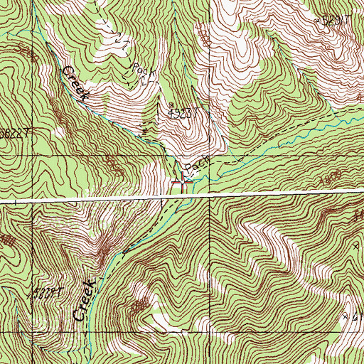 Topographic Map of Rancherio Creek, ID