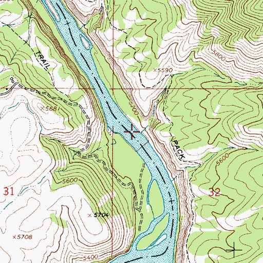 Topographic Map of Rocky Canyon, ID