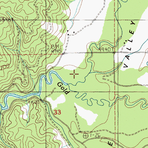Topographic Map of Sloans Creek, ID