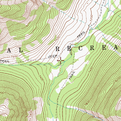 Topographic Map of South Fork East Fork Salmon River, ID