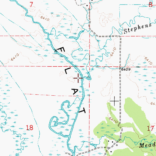 Topographic Map of Stephens Creek, ID