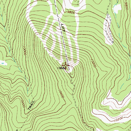Topographic Map of Sunrise Peak, AZ