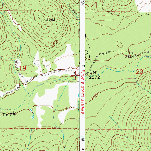 Topographic Map of Supper Creek, ID