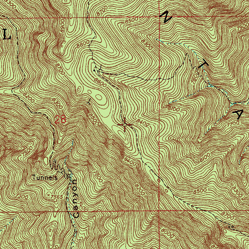 Topographic Map of Crest Trail Number One Hundred Three, AZ