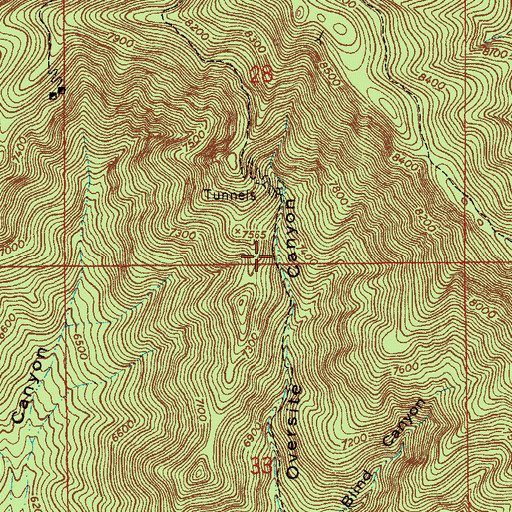 Topographic Map of Oversite Trail One Hundred Twelve, AZ