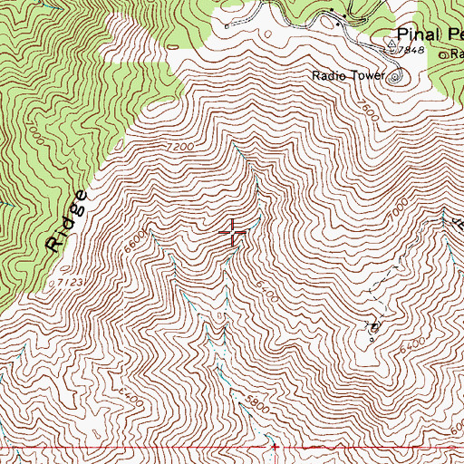 Topographic Map of Ashby Spring, AZ