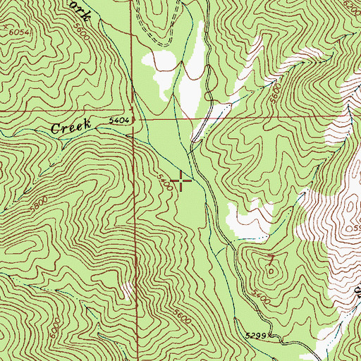Topographic Map of West Fork Fall Creek, ID