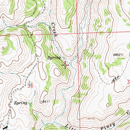 Topographic Map of Winecup Creek, ID