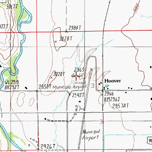 Topographic Map of Winkler Cemetery, ID