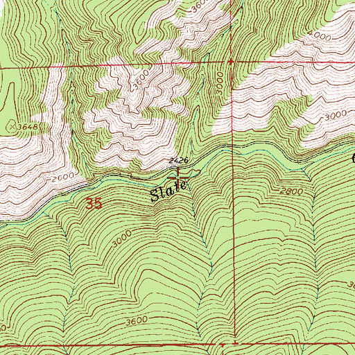 Topographic Map of Hartman Creek, ID