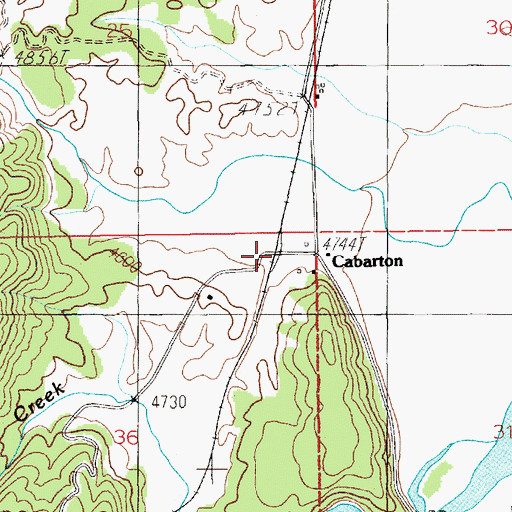 Topographic Map of Cabarton Station, ID