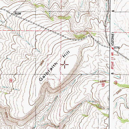 Topographic Map of Galbraith Hill, ID