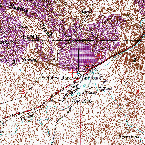 Topographic Map of Oxhide Mine Spring, AZ