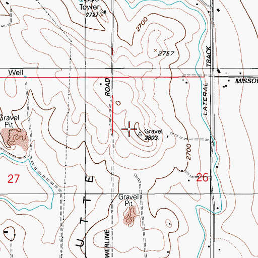 Topographic Map of Madden Butte, ID