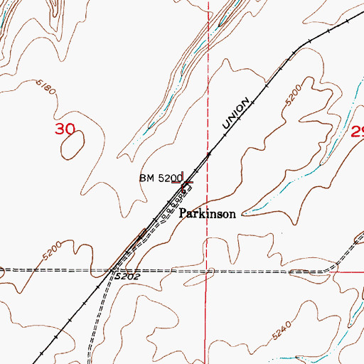 Topographic Map of Parkinson, ID