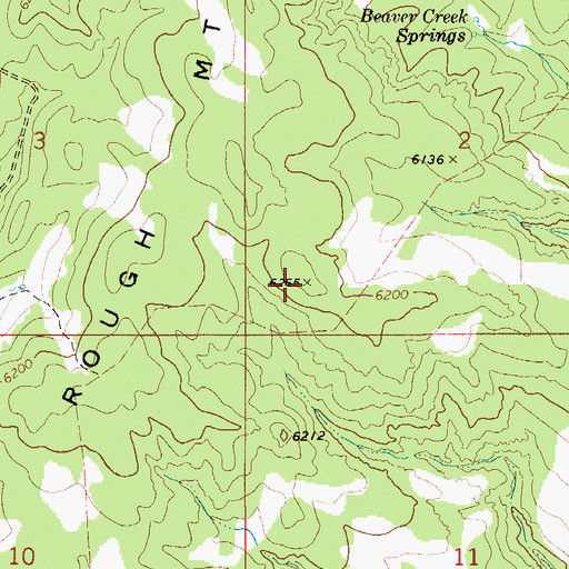 Topographic Map of Rough Mountain, ID