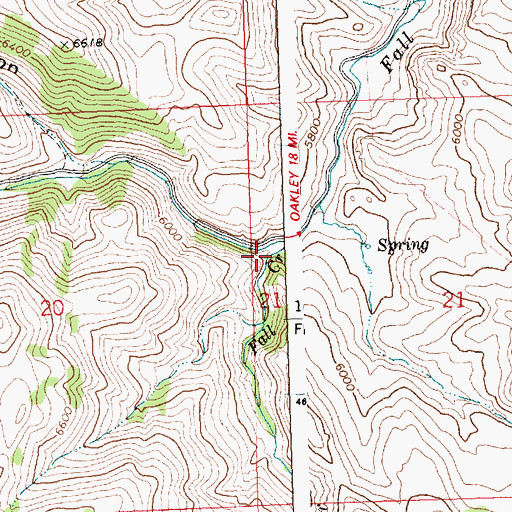 Topographic Map of Badger Gulch, ID