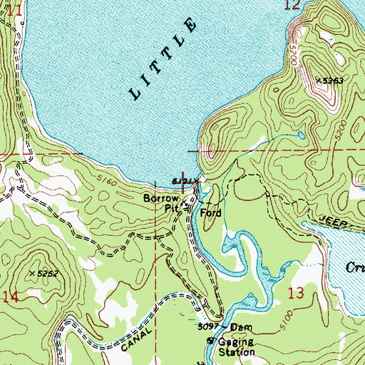 Topographic Map of Little Payette Lake Dam, ID